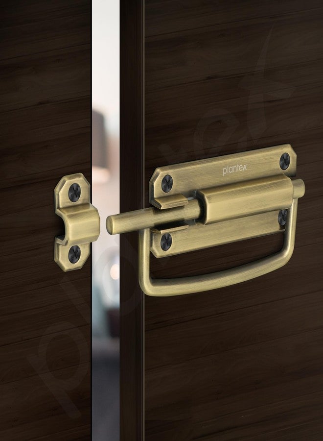 Plantex Door Latch for Bathroom/Latch Lock for Main Door/Door Stopper/Baby Latch/Door Lock Latch for Home/Office Doors/Chitkani - Pack of 1 (Brass Antique) - Image 2